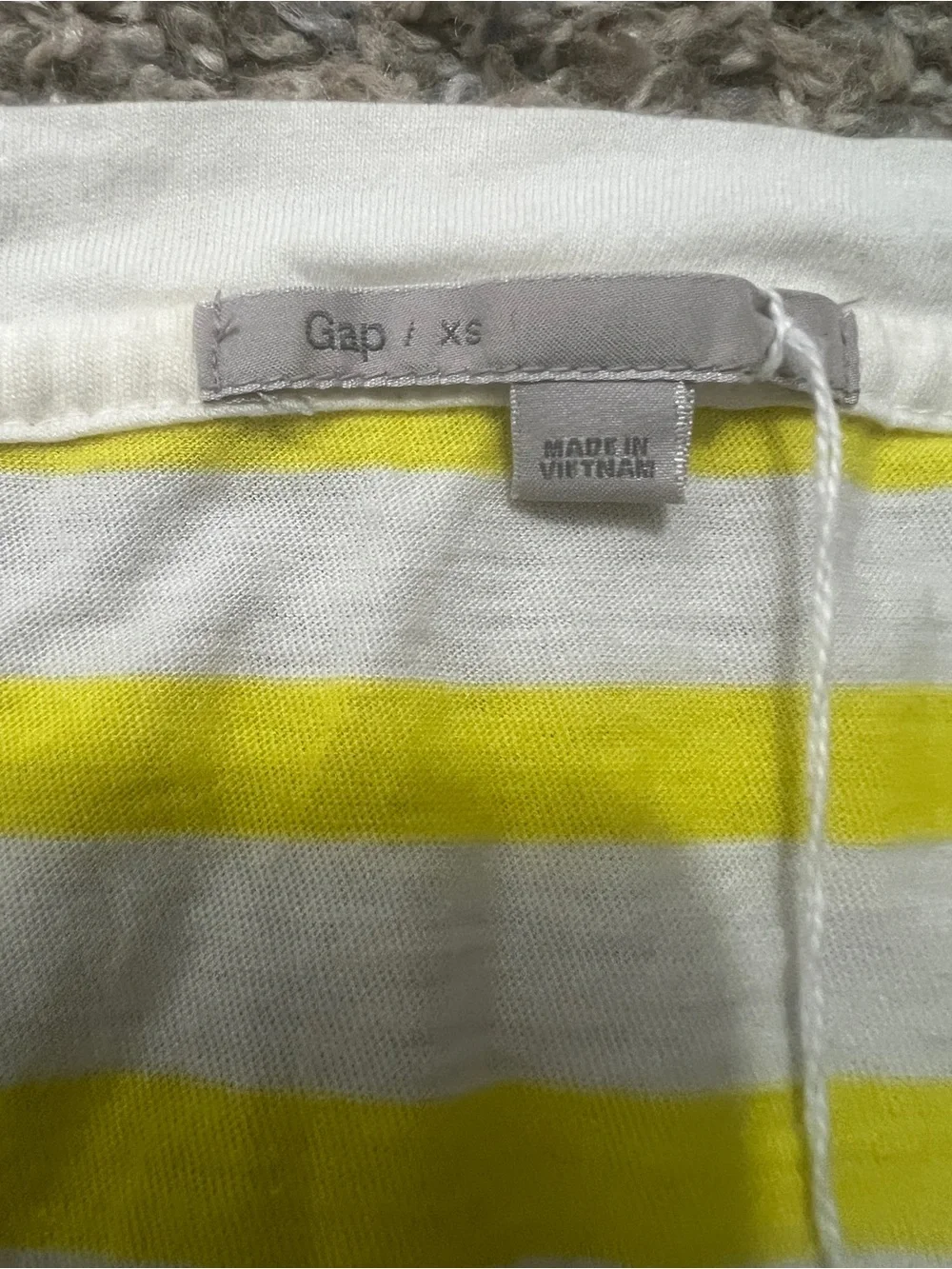 GAP Casual Yellow & White Striped Short-Sleeve Tee‎